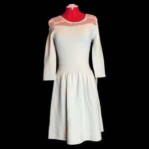 Cream-Color Jessica Simpson Skater Dress